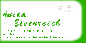 anita eisenreich business card